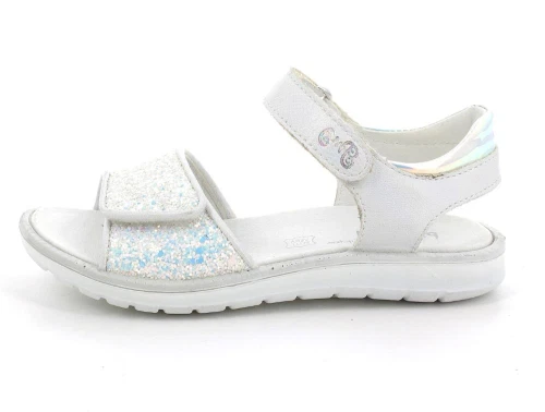 Primigi sandal hvid/sølv glimmer til piger